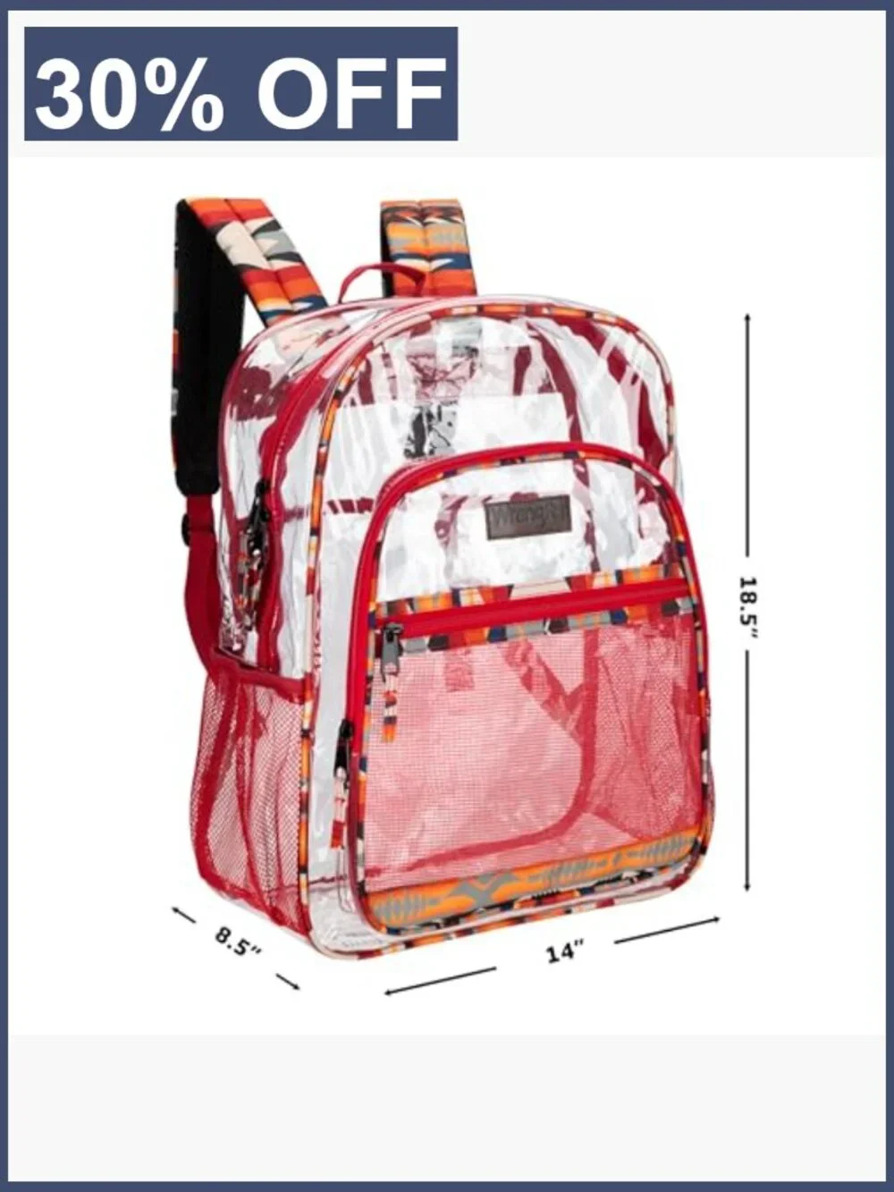 Clear Backpack for Girls- Water Resistant Bookbag, Stadium Approved